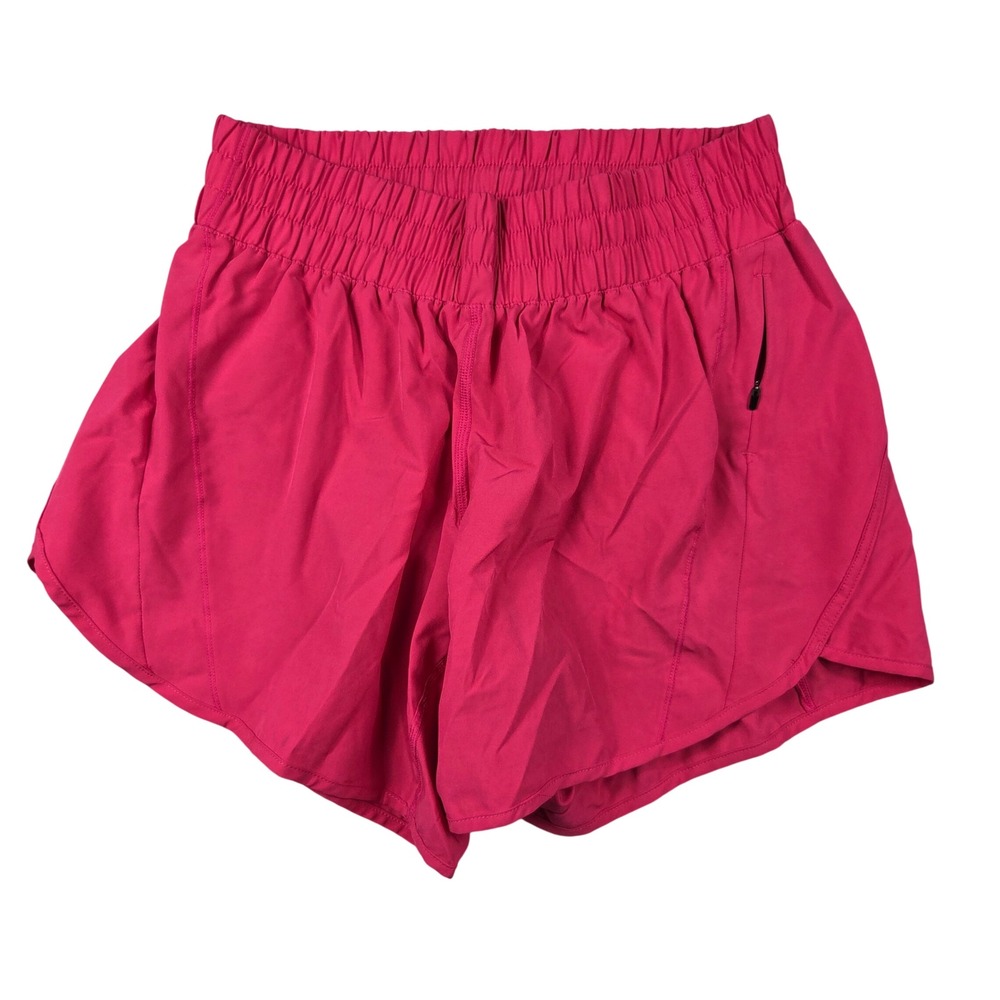 Lululemon Track That Short Women M Pink Excellent Lined Running MidRise
